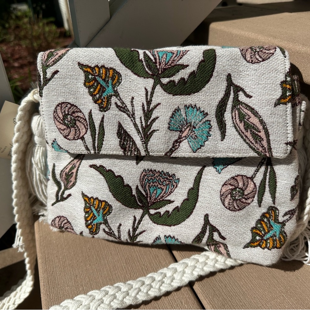 Boho Floral Bag With Fringe